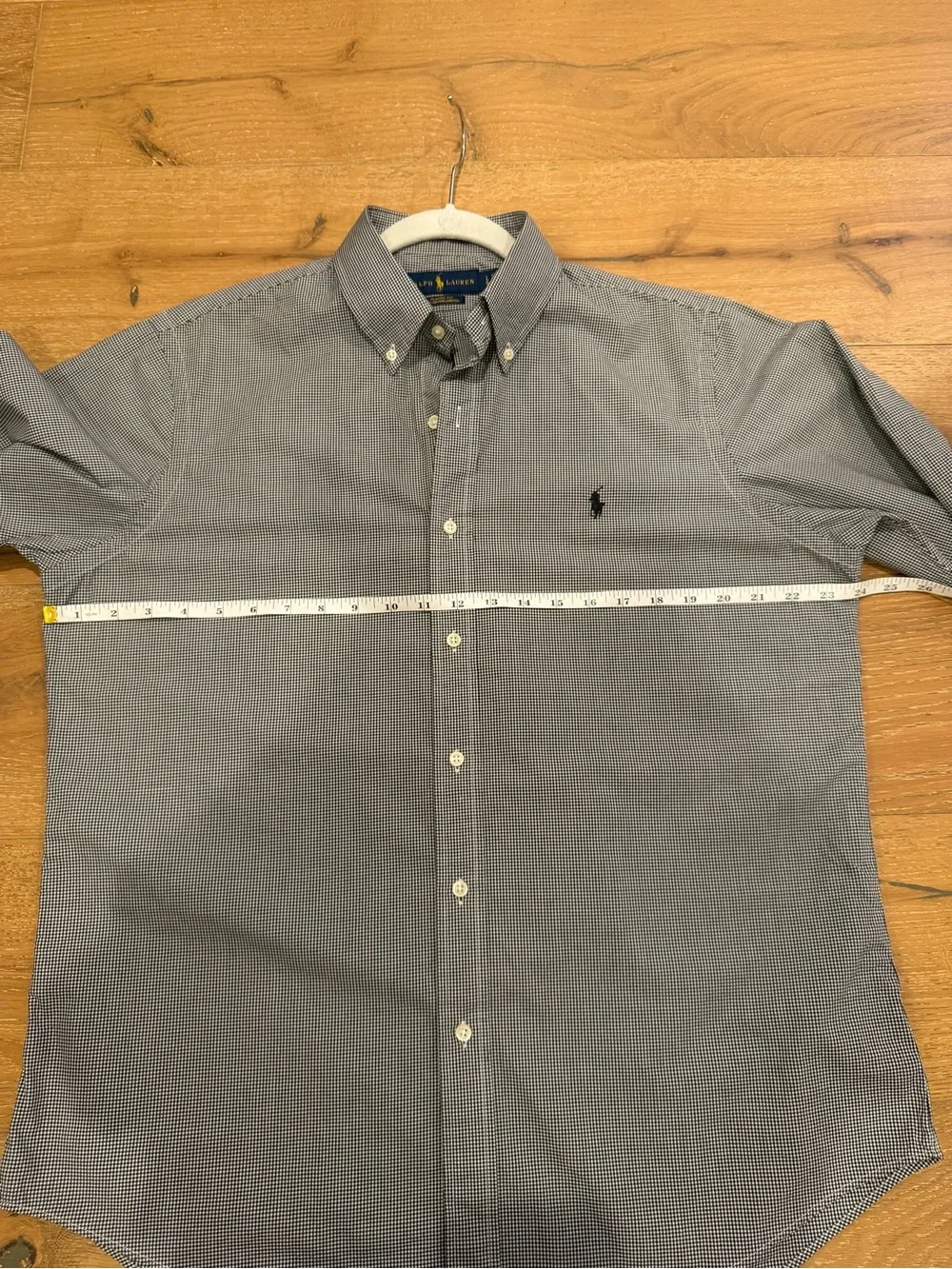 Ralph Lauren Black & White Micro-Check Button-Down Shirt - size Large - Picture 5 of 7